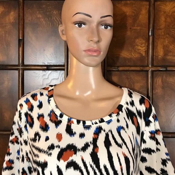 Iman Global Animal Symphony Print Jersey Top - Picture 9 of 16